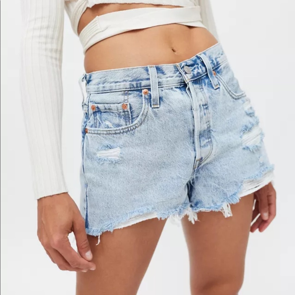 Levi’s blue 501 denim shorts